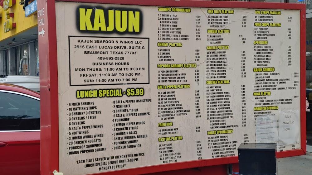 Kajun Seafood & Wings Lucas 4. Three Shrimps And 1 Fish